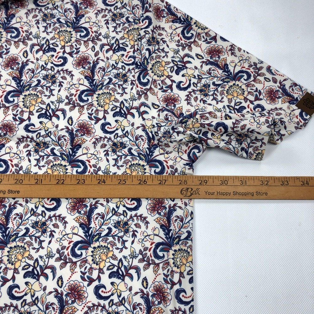 Iron Oak The Dandy Mens 4XL Floral Paisley Performance Golf Polo Shirt - Picture 6 of 10